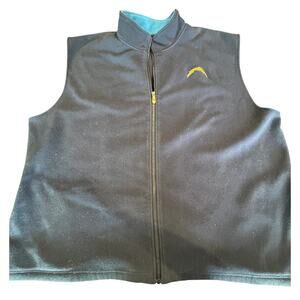 Los Angeles/San Diego Chargers Football 4XL Fleece Zip Up Vest With Pockets